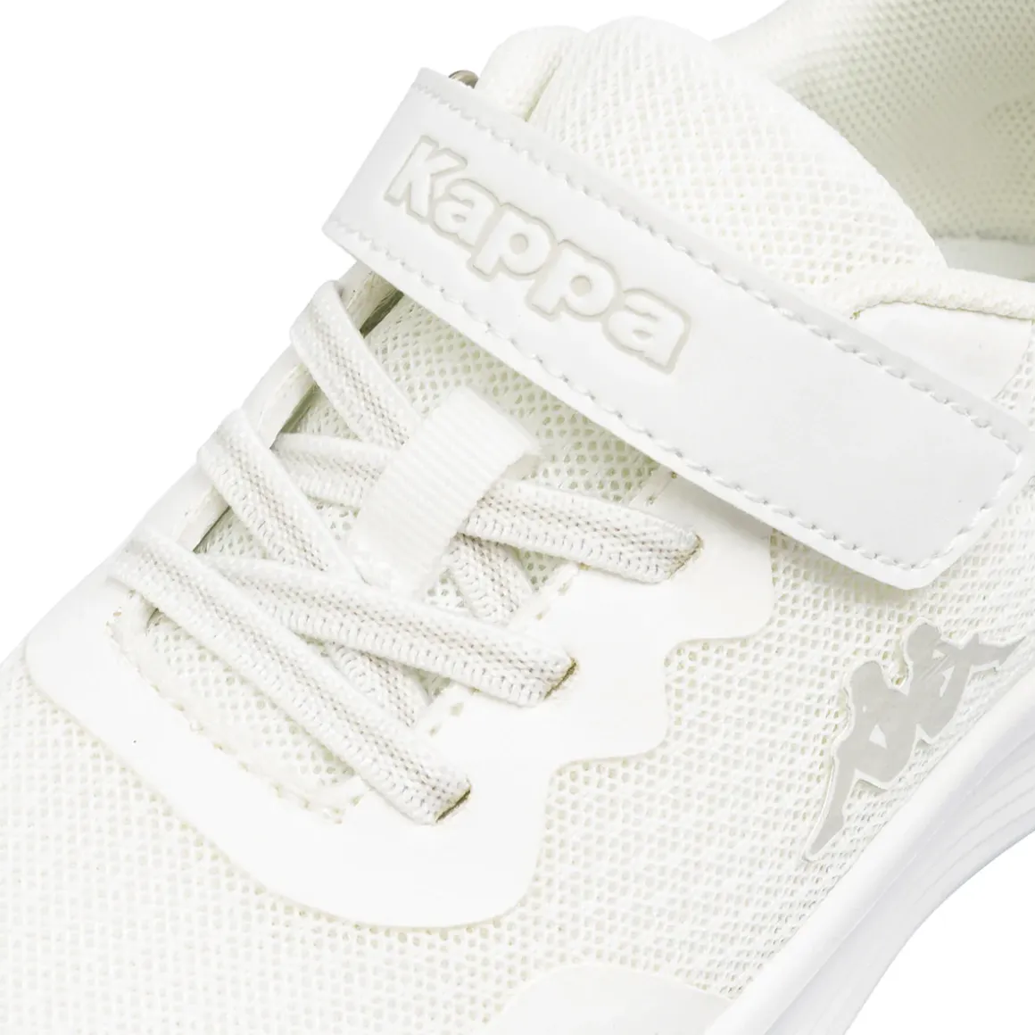 Sneakers Sport da bambino bianche Kappa con chiusura a strappo in mesh