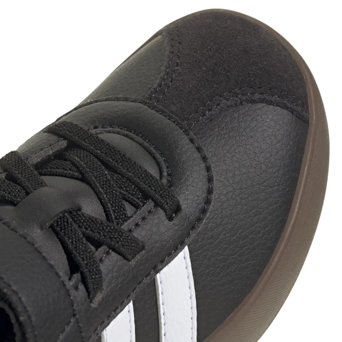 Sneakers sport da bambino e bambina in pelle nere adidas VL Court 3.0
