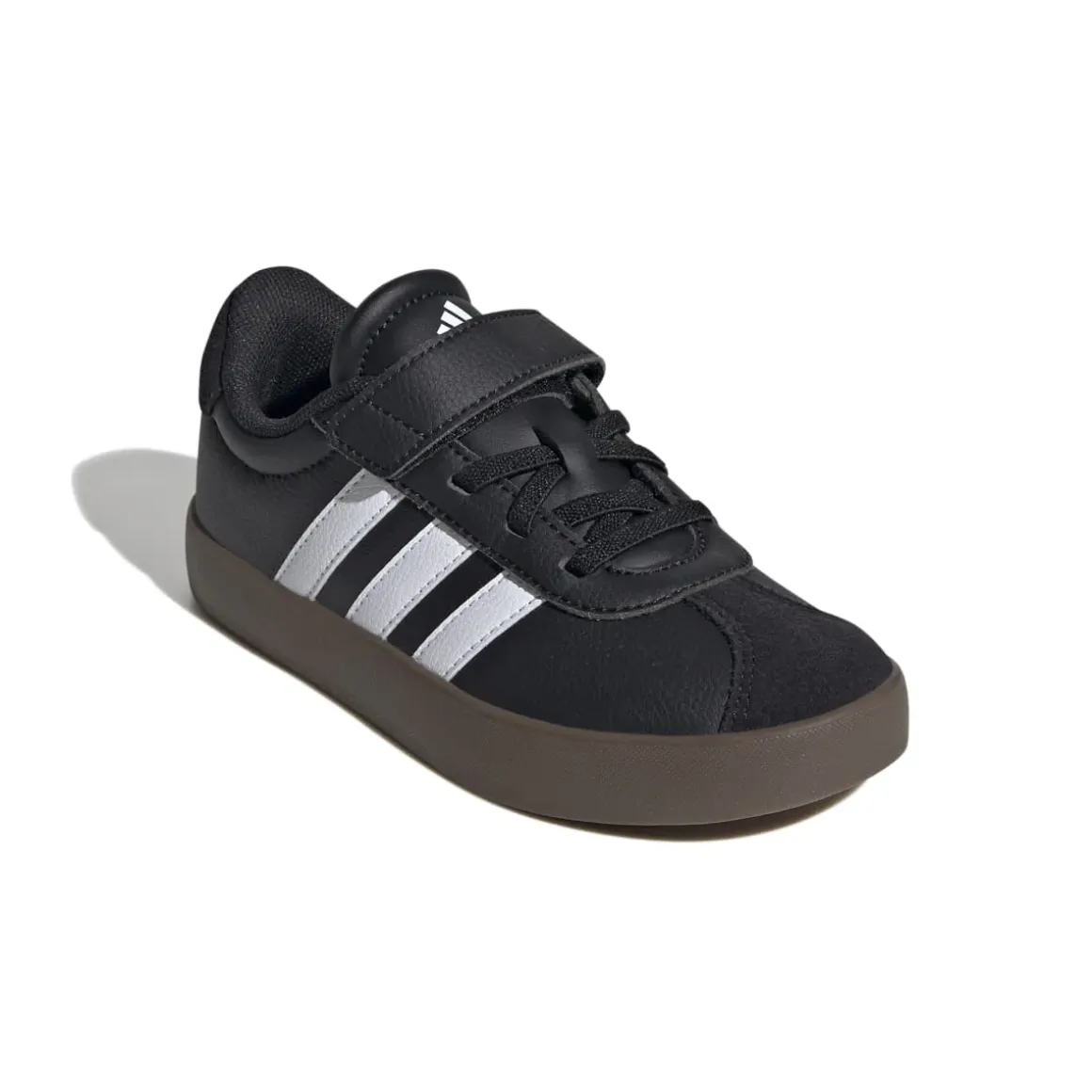 Sneakers sport da bambino e bambina in pelle nere adidas VL Court 3.0