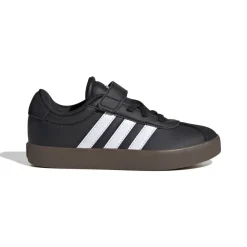 Sneakers sport da bambino e bambina in pelle nere adidas VL Court 3.0