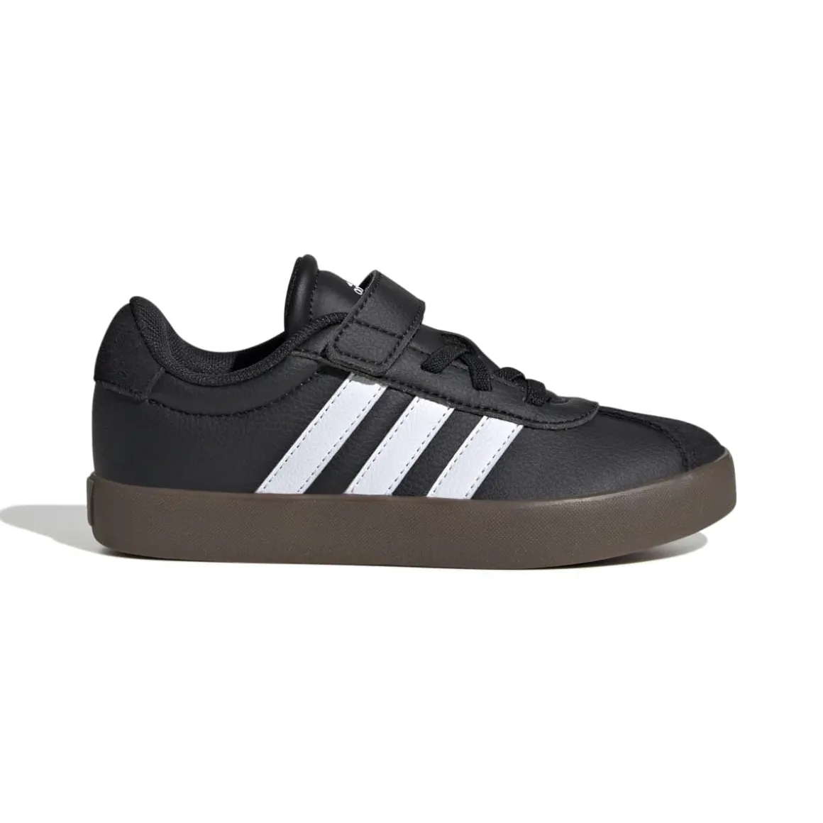 Sneakers sport da bambino e bambina in pelle nere adidas VL Court 3.0