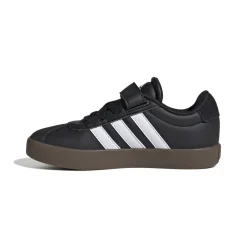 Sneakers sport da bambino e bambina in pelle nere adidas VL Court 3.0