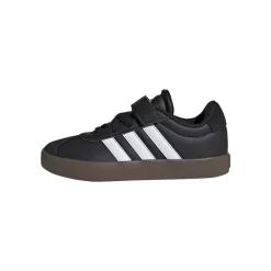 Sneakers sport da bambino e bambina in pelle nere adidas VL Court 3.0
