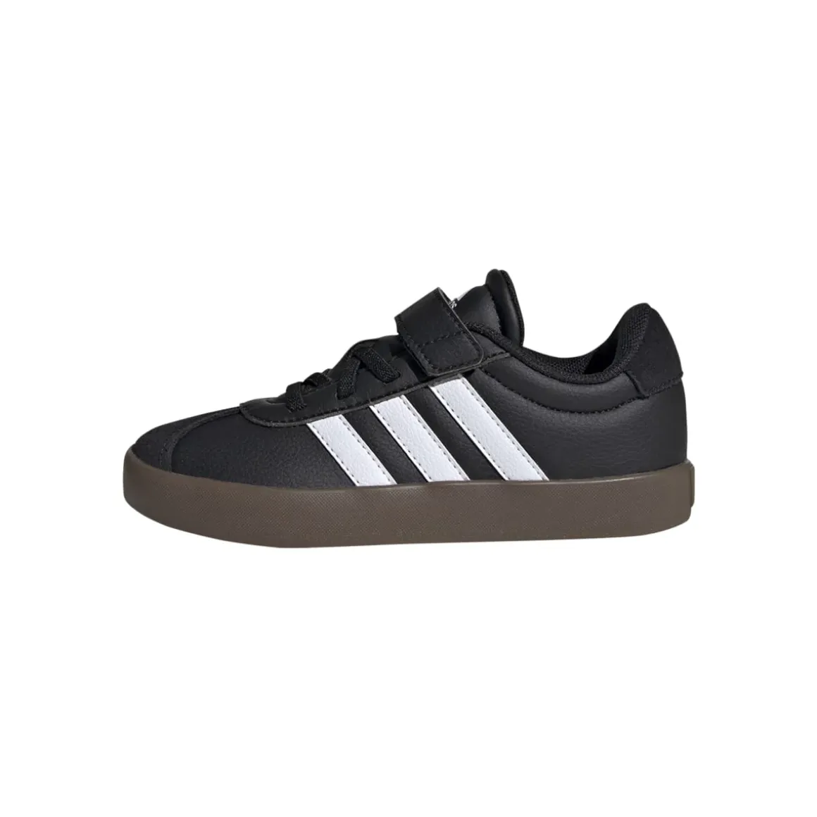 Sneakers sport da bambino e bambina in pelle nere adidas VL Court 3.0