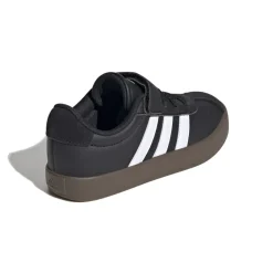 Sneakers sport da bambino e bambina in pelle nere adidas VL Court 3.0