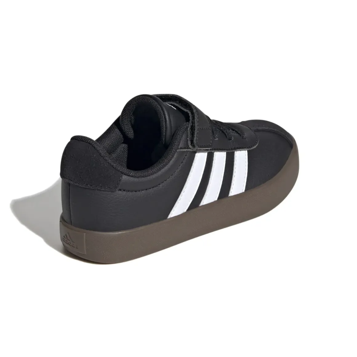 Sneakers sport da bambino e bambina in pelle nere adidas VL Court 3.0