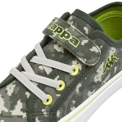 Sneakers Sport da bambino Kappa verdi mimetici con strappo