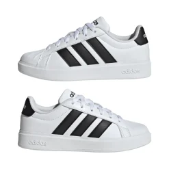 Sneakers sport da ragazzo bianche con dettagli neri adidas STREETTAL