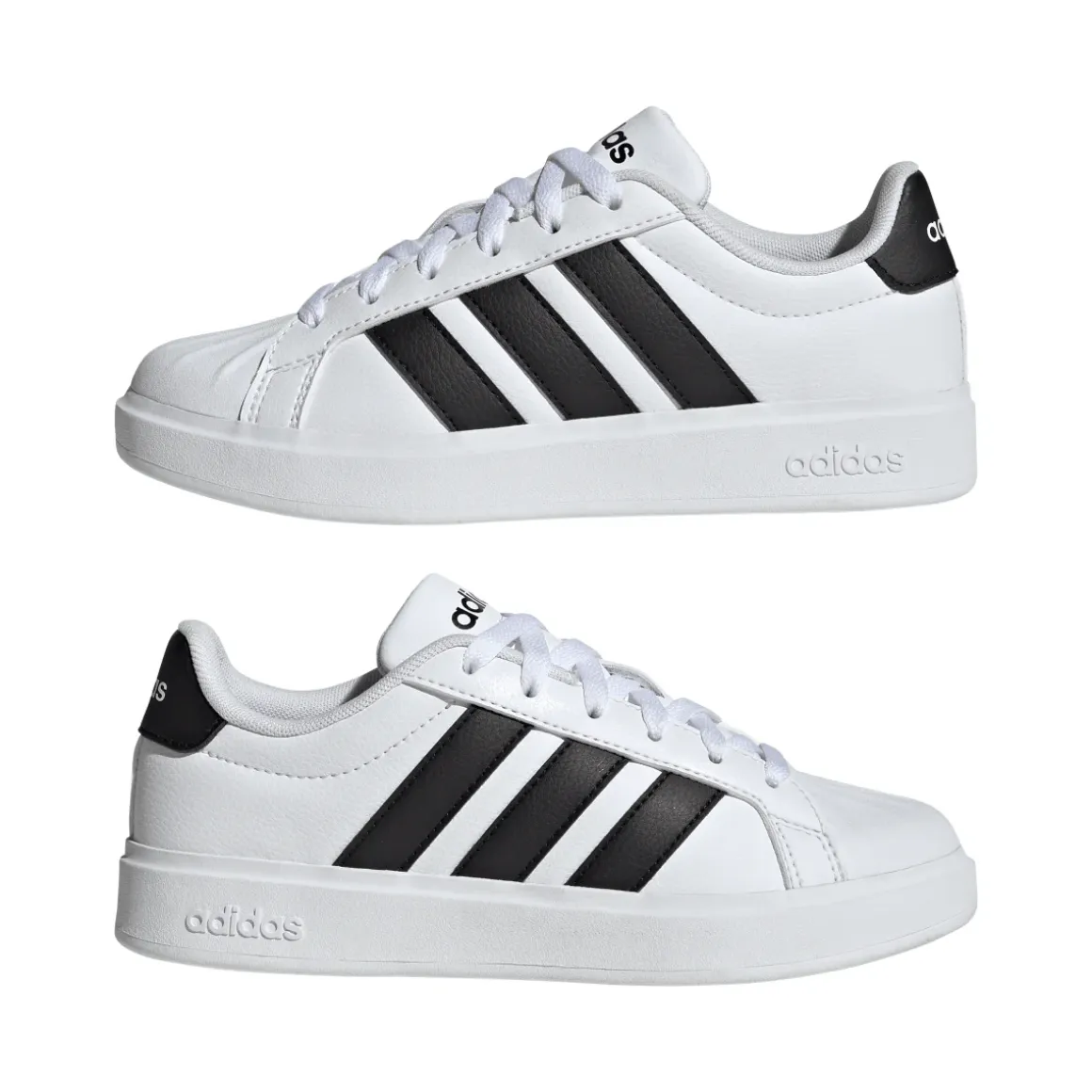 Sneakers sport da ragazzo bianche con dettagli neri adidas STREETTAL