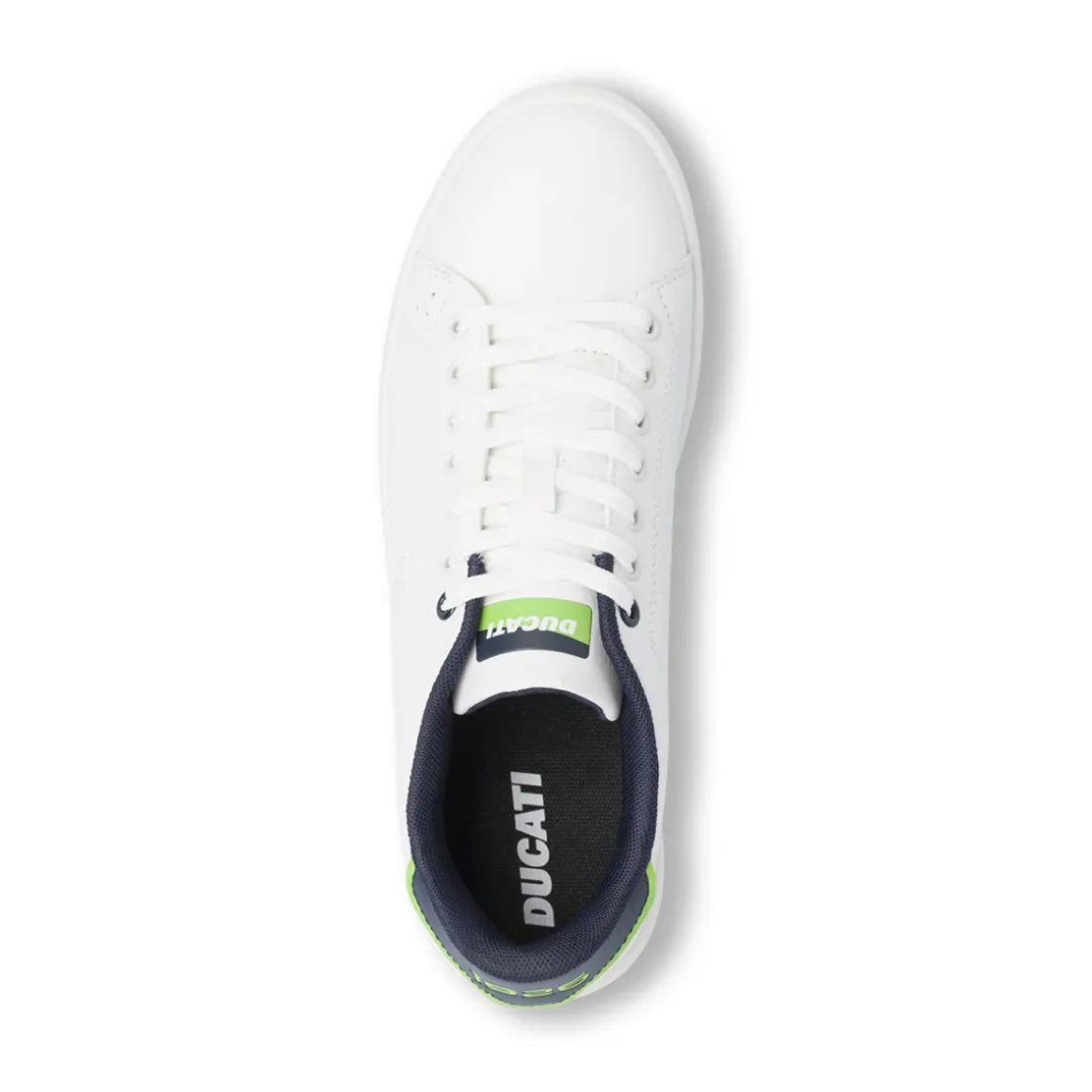 Sneakers Sport da uomo bianche con dettagli verde fluo Ducati
