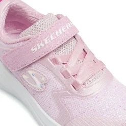 Sneakers sportive Bambina Rosa glitterate chiusura a strappo Skechers