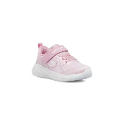 Sneakers sportive Bambina Rosa glitterate chiusura a strappo Skechers