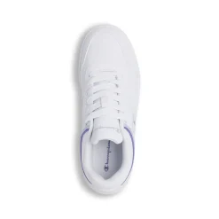 Sneakers sportive bianche da Donna con profili lilla Champion