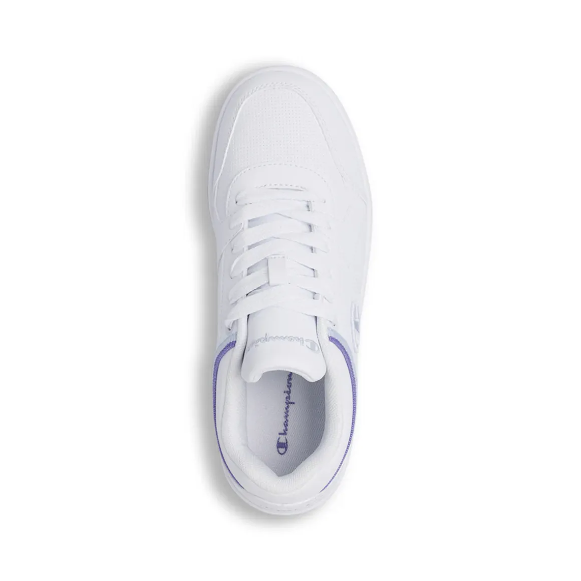 Sneakers sportive bianche da Donna con profili lilla Champion