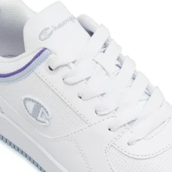 Sneakers sportive bianche da Donna con profili lilla Champion