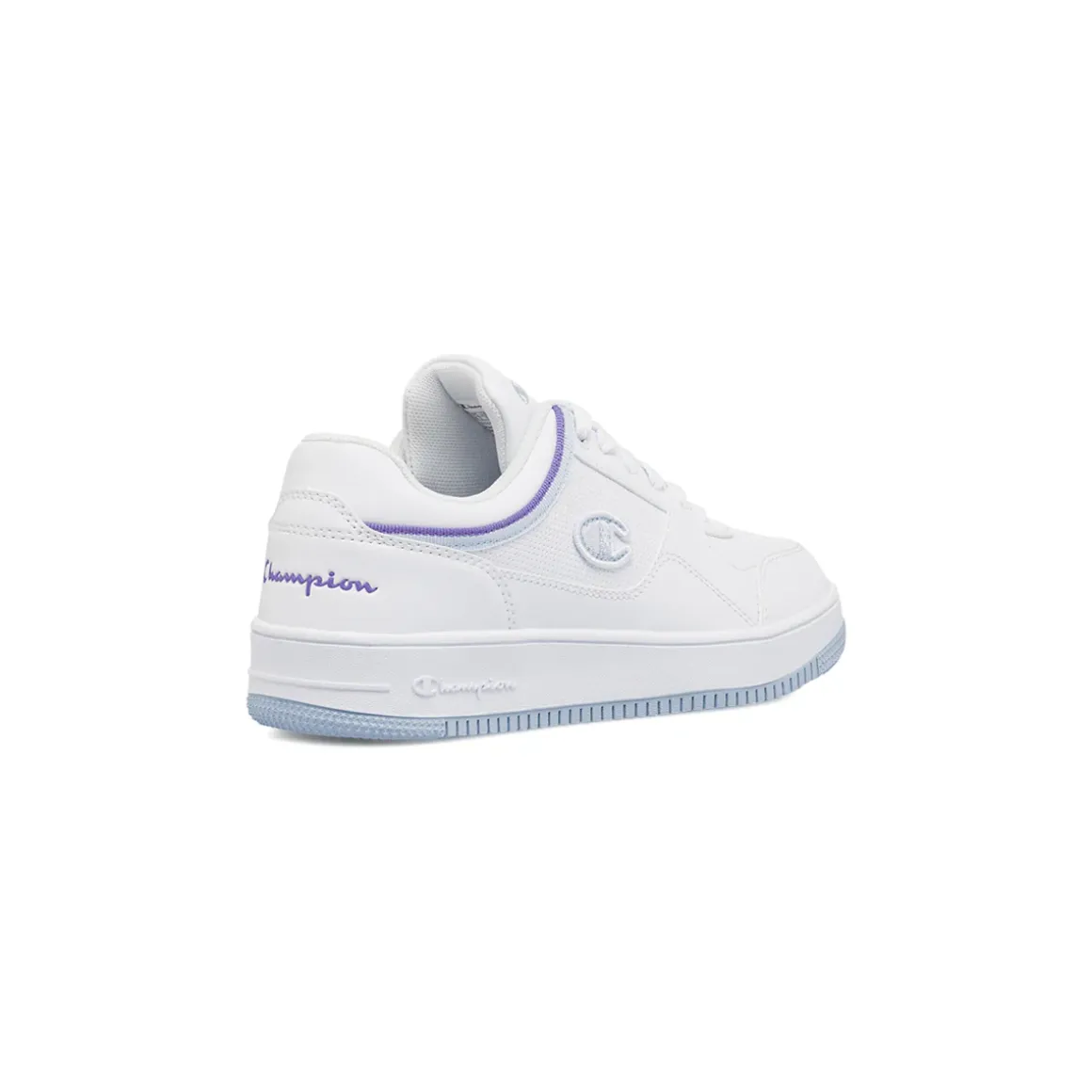 Sneakers sportive bianche da Donna con profili lilla Champion