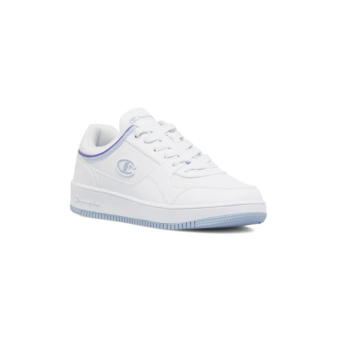 Sneakers sportive bianche da Donna con profili lilla Champion