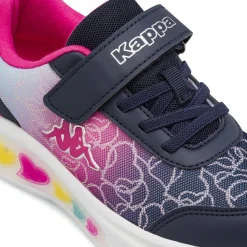 Sneakers sportive blu da Bambina con luci e chiusura a strappo Kappa