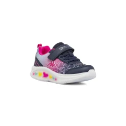 Sneakers sportive blu da Bambina con luci e chiusura a strappo Kappa