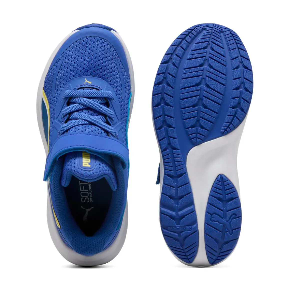 Sneakers sportive blu da Bambino con chiusura a strappo Puma Skyrocket