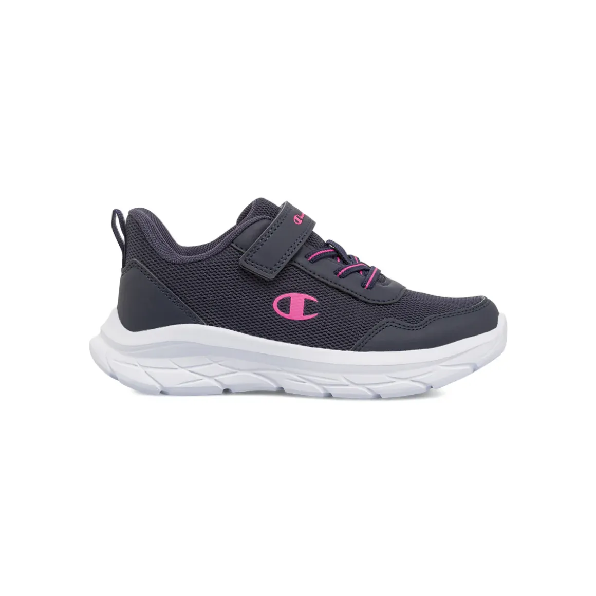 Sneakers sportive blu da Bambina con strappo e lacci elastici Champion