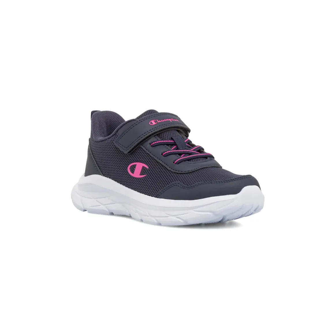Sneakers sportive blu da Bambina con strappo e lacci elastici Champion