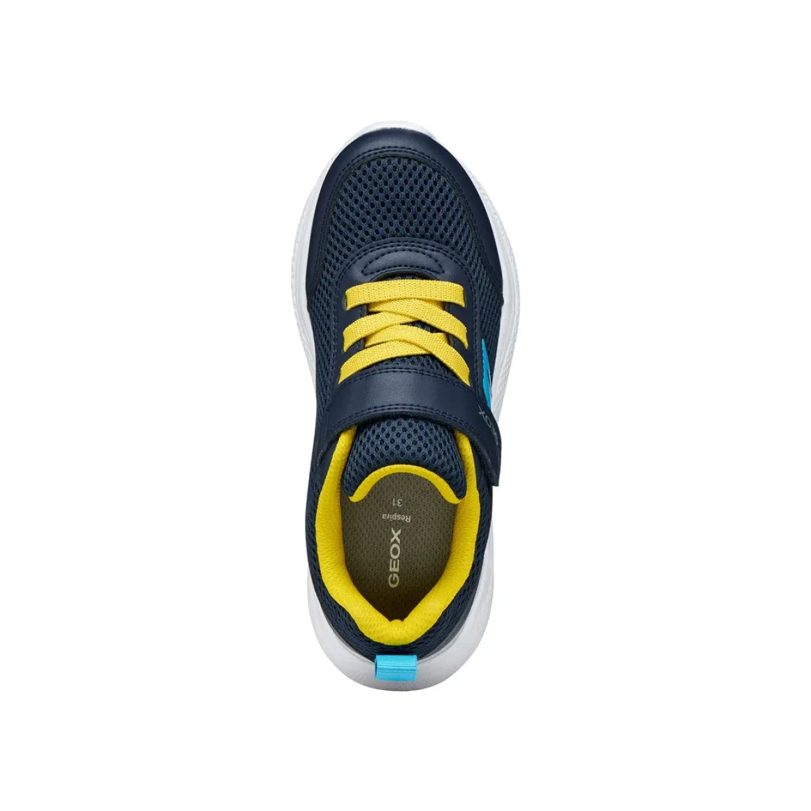 Sneakers sportive blu da Bambino con strappo e suola traspirante Geox