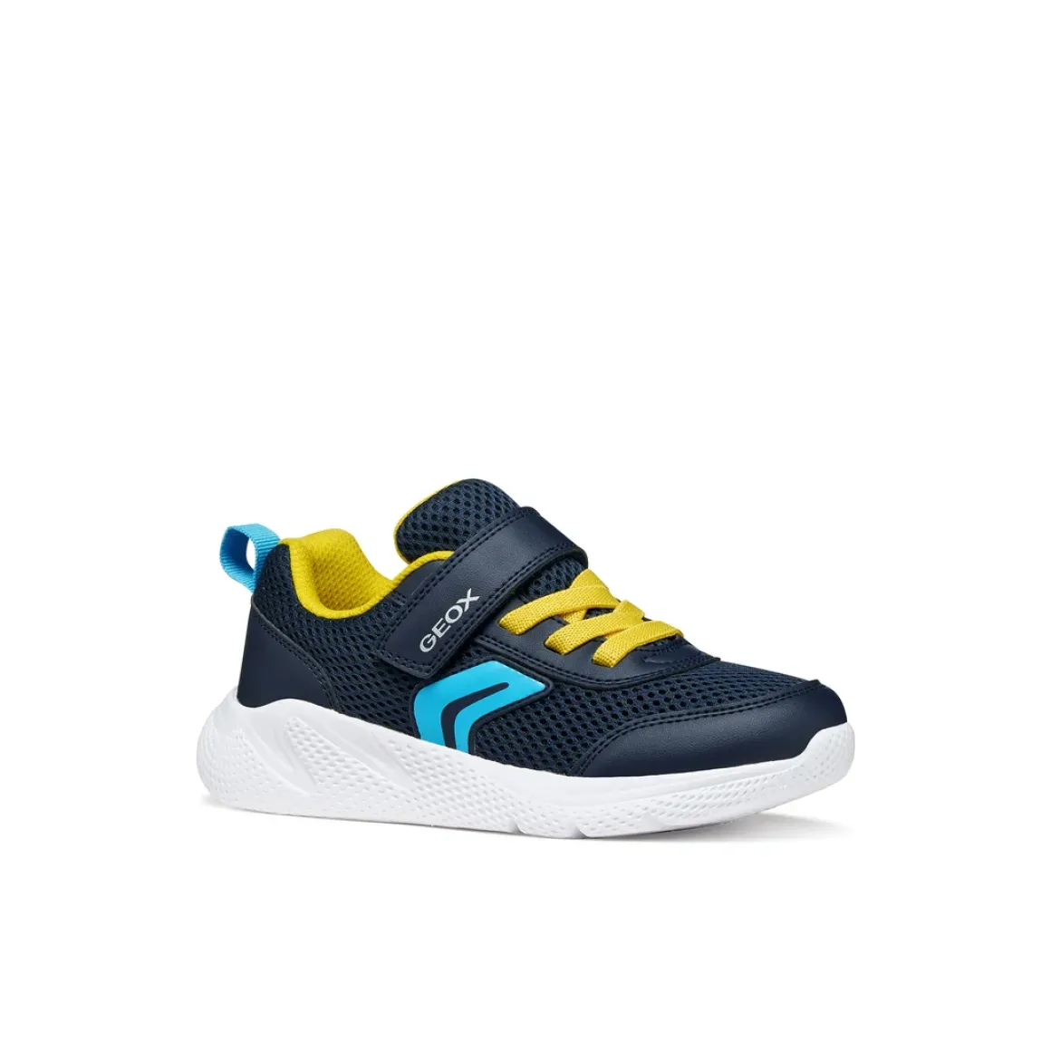 Sneakers sportive blu da Bambino con strappo e suola traspirante Geox