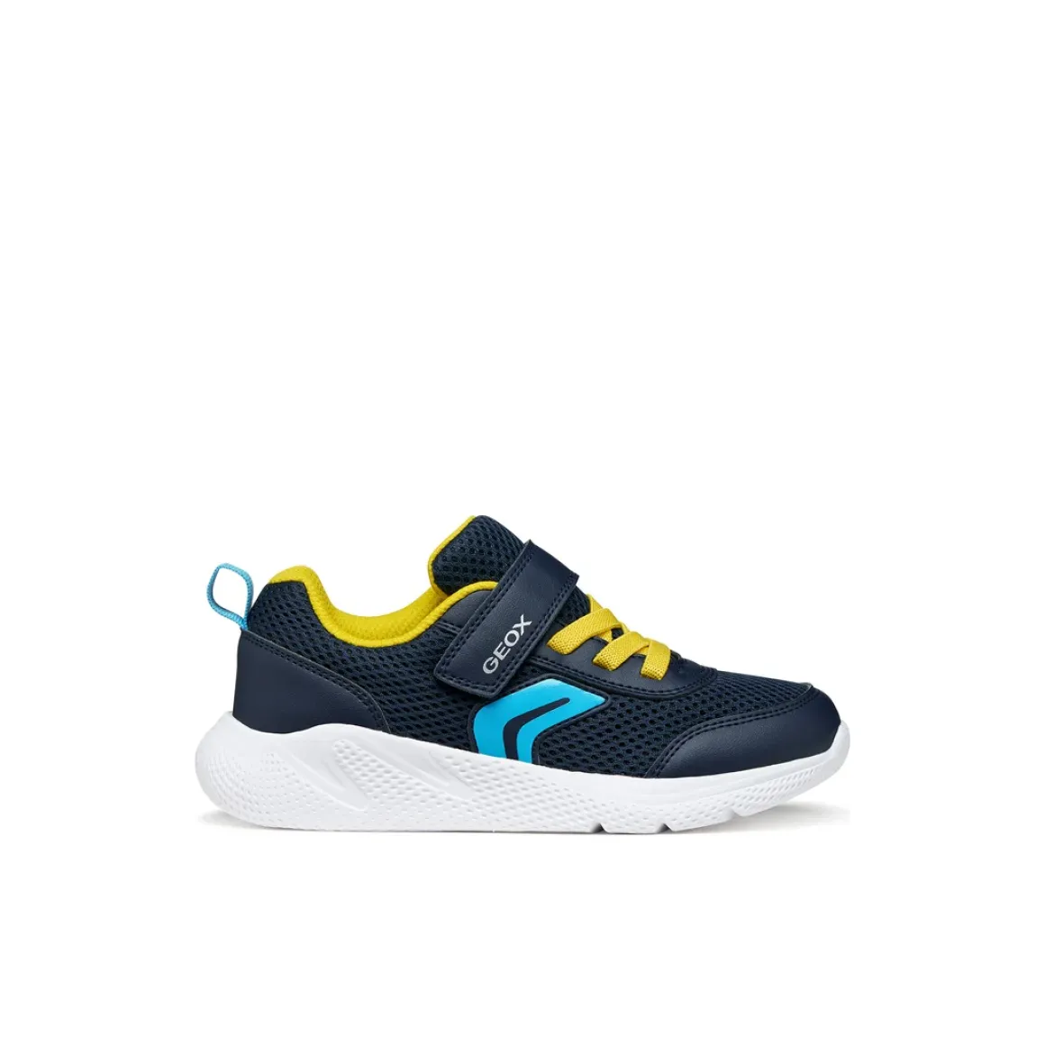 Sneakers sportive blu da Bambino con strappo e suola traspirante Geox