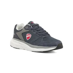 Sneakers sportive blu da Uomo con effetto scamosciato Ducati