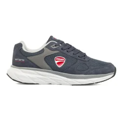 Sneakers sportive blu da Uomo con effetto scamosciato Ducati