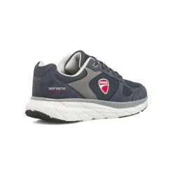 Sneakers sportive blu da Uomo con effetto scamosciato Ducati