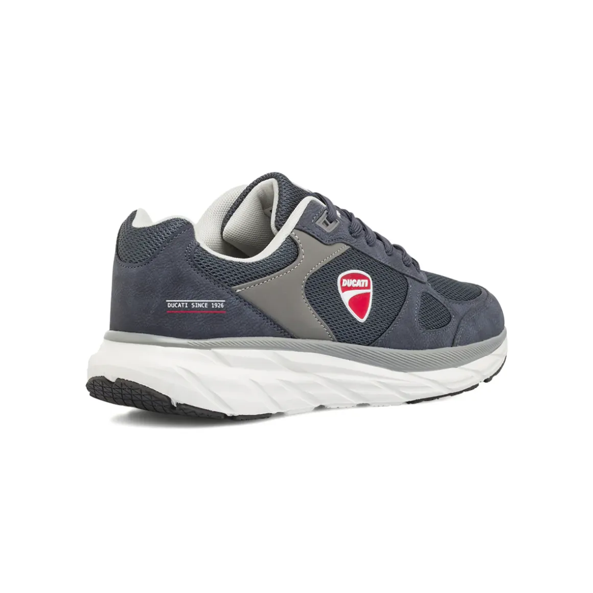 Sneakers sportive blu da Uomo con effetto scamosciato Ducati