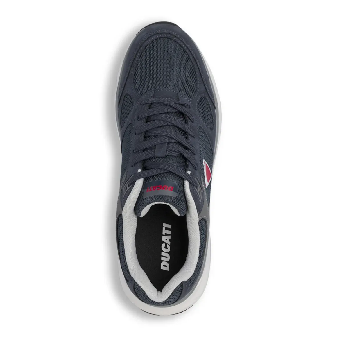 Sneakers sportive blu da Uomo con effetto scamosciato Ducati