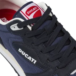 Sneakers sportive Blu Uomo con inserti effetto scamosciato Ducati