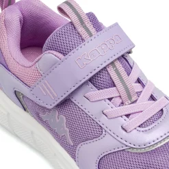 Sneakers sportive da Bambina viola in tessuto mesh con strappo Kappa