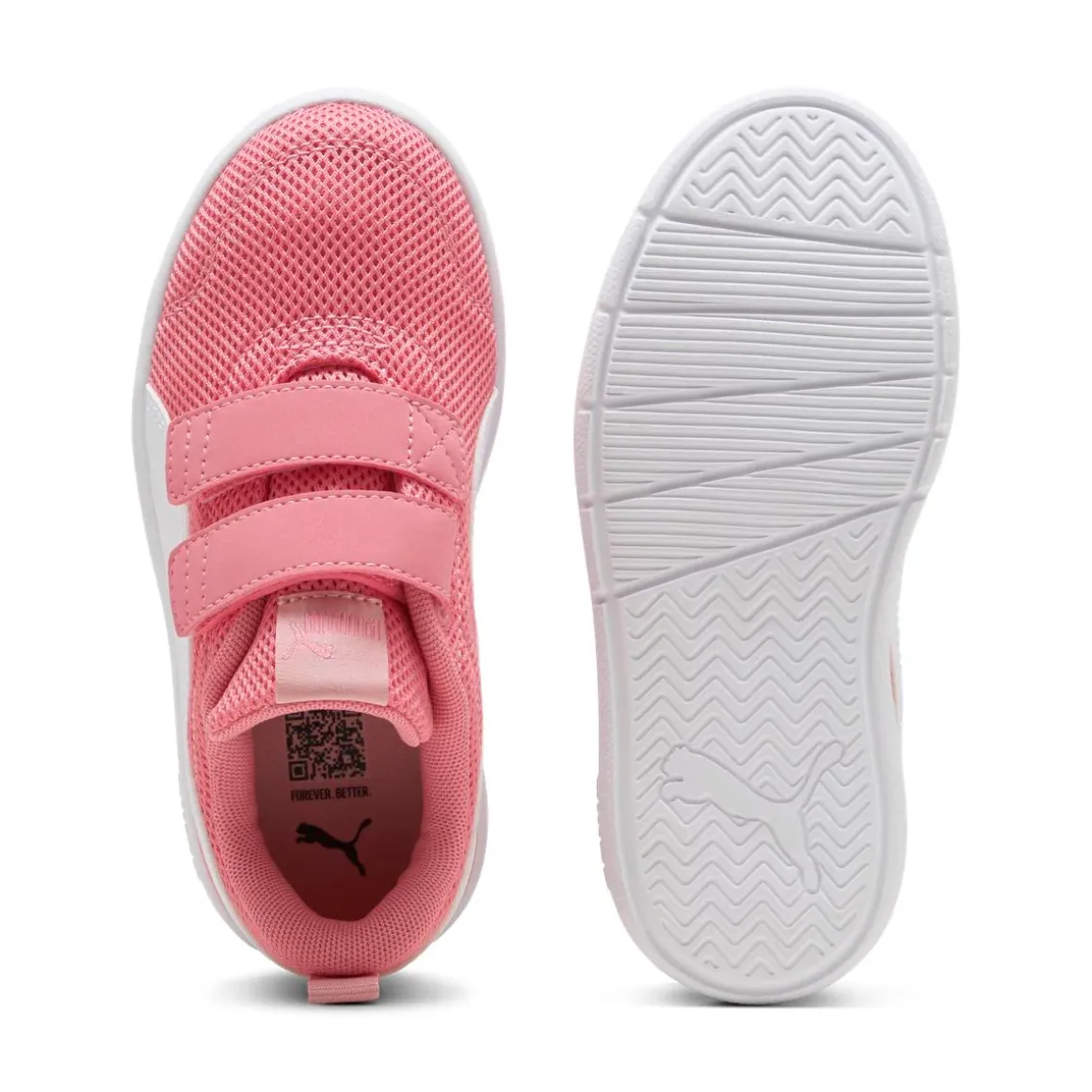 Sneakers sportive da Bambina Rosa con doppia chiusura a strappo Puma