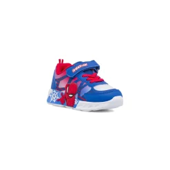 Sneakers sportive da Bambino blu e rosse con luci e strappo Spiderman