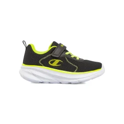 Sneakers sportive da Bambino nere con dettagli fluo e strappo Champion
