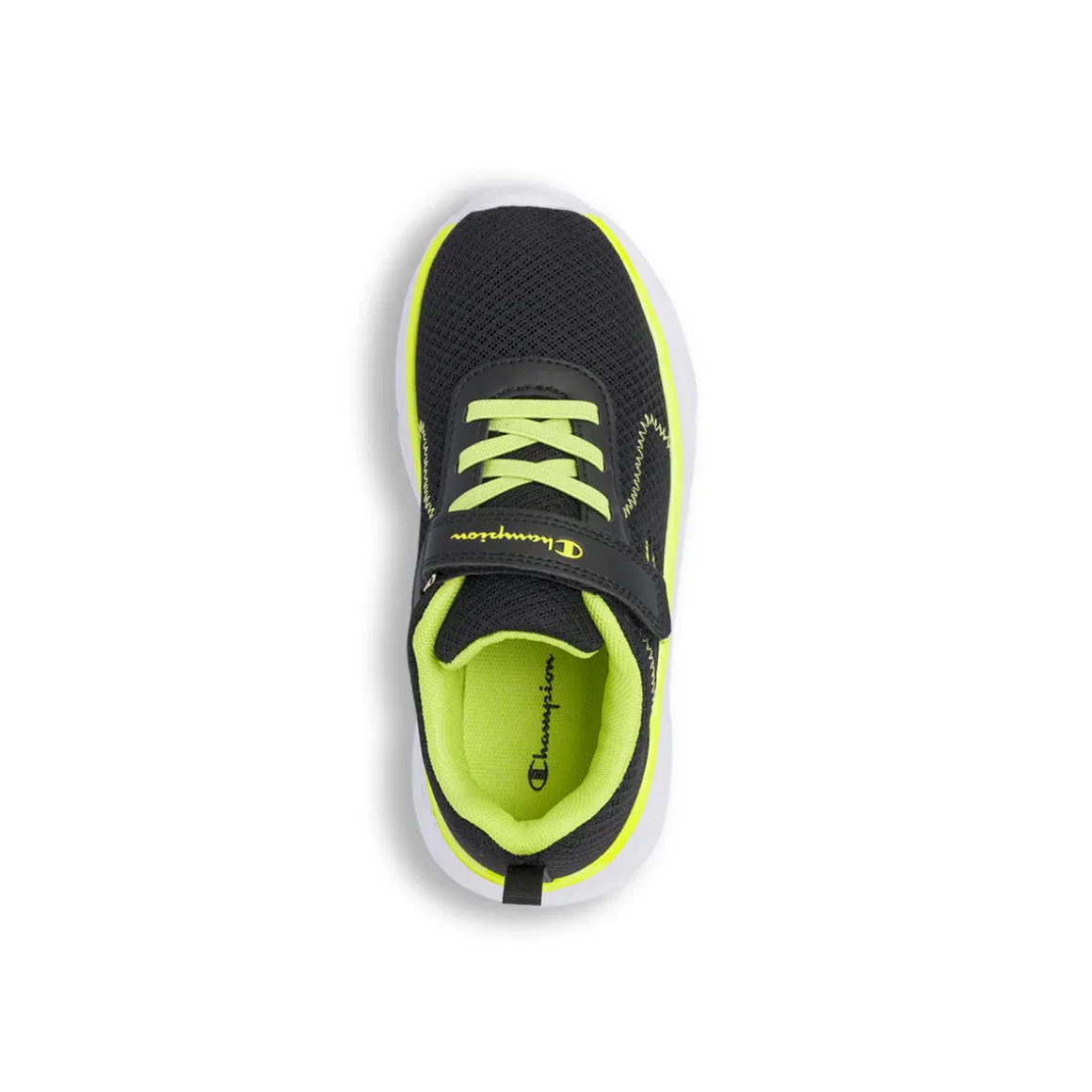 Sneakers sportive da Bambino nere con dettagli fluo e strappo Champion