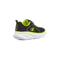 Sneakers sportive da Bambino nere con dettagli fluo e strappo Champion