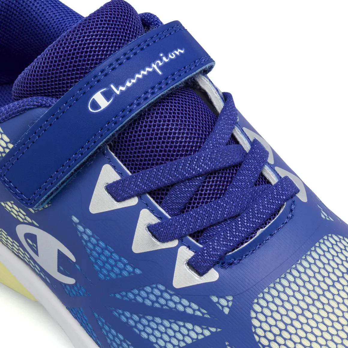Sneakers sportive da Bambino blu con velcro e lacci Champion WAVE