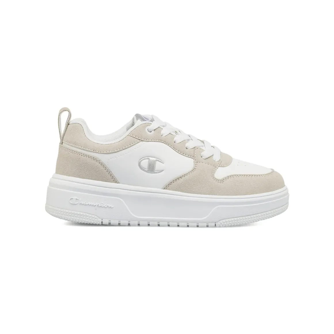 Sneakers sportive da Donna bianche e beige con platform Champion
