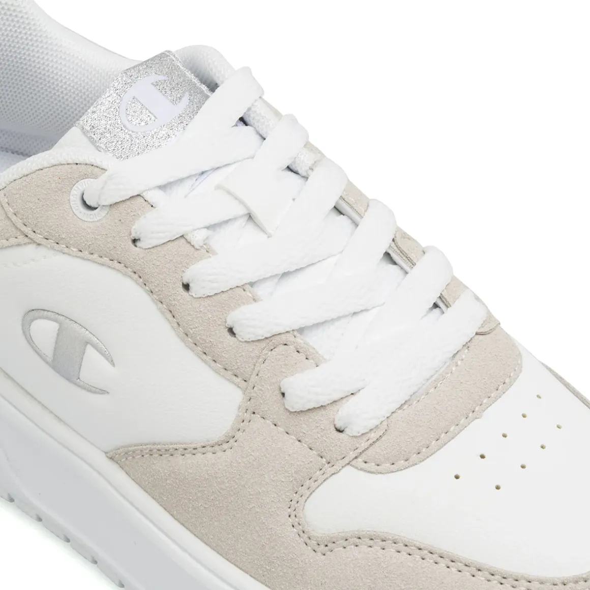 Sneakers sportive da Donna bianche e beige con platform Champion