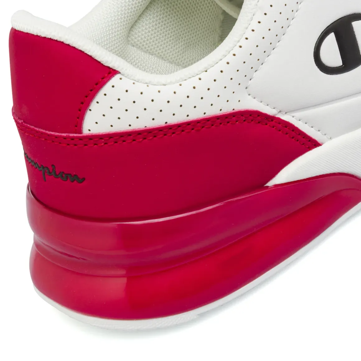 Sneakers sportive da Ragazzo bianche e rosse con logo Champion