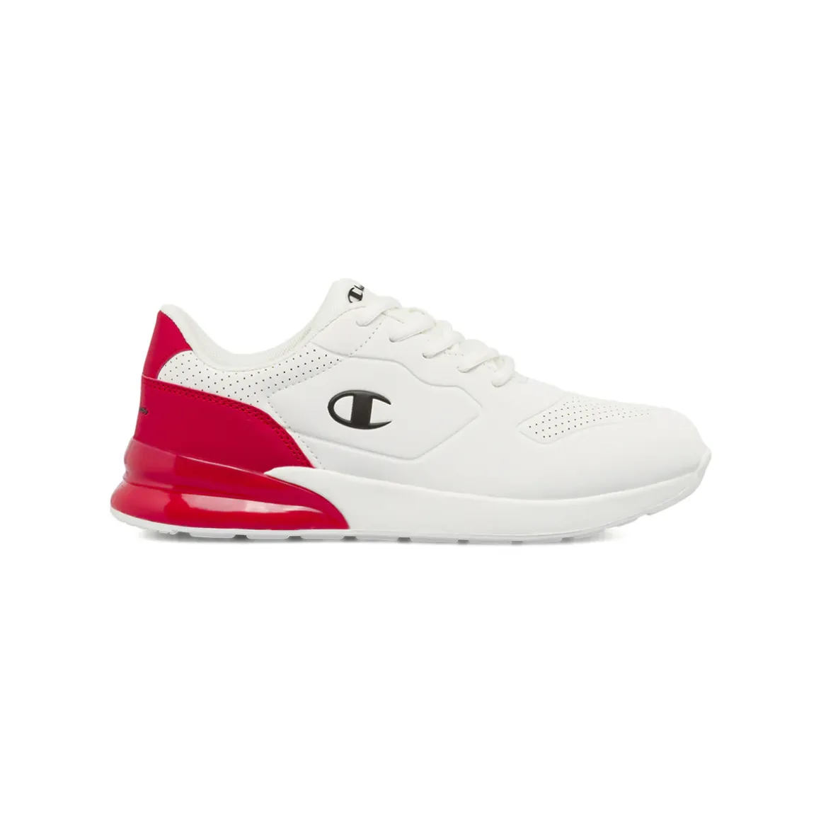 Sneakers sportive da Ragazzo bianche e rosse con logo Champion