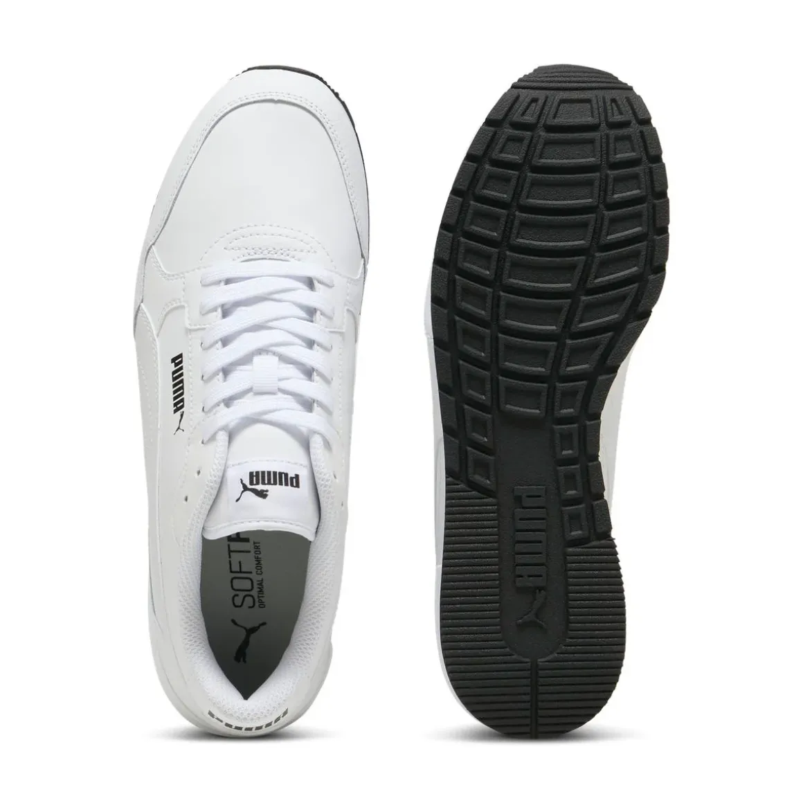 Sneakers sportive da Uomo bianche con soletta Softfoam Puma Runner v4