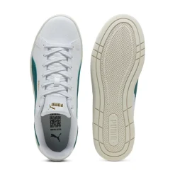 Sneakers sportive da Uomo bianche con banda verde Puma Court Classico