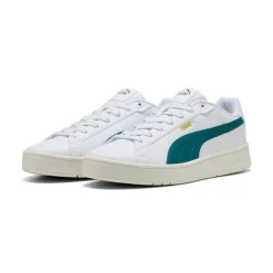 Sneakers sportive da Uomo bianche con banda verde Puma Court Classico