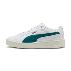 Sneakers sportive da Uomo bianche con banda verde Puma Court Classico